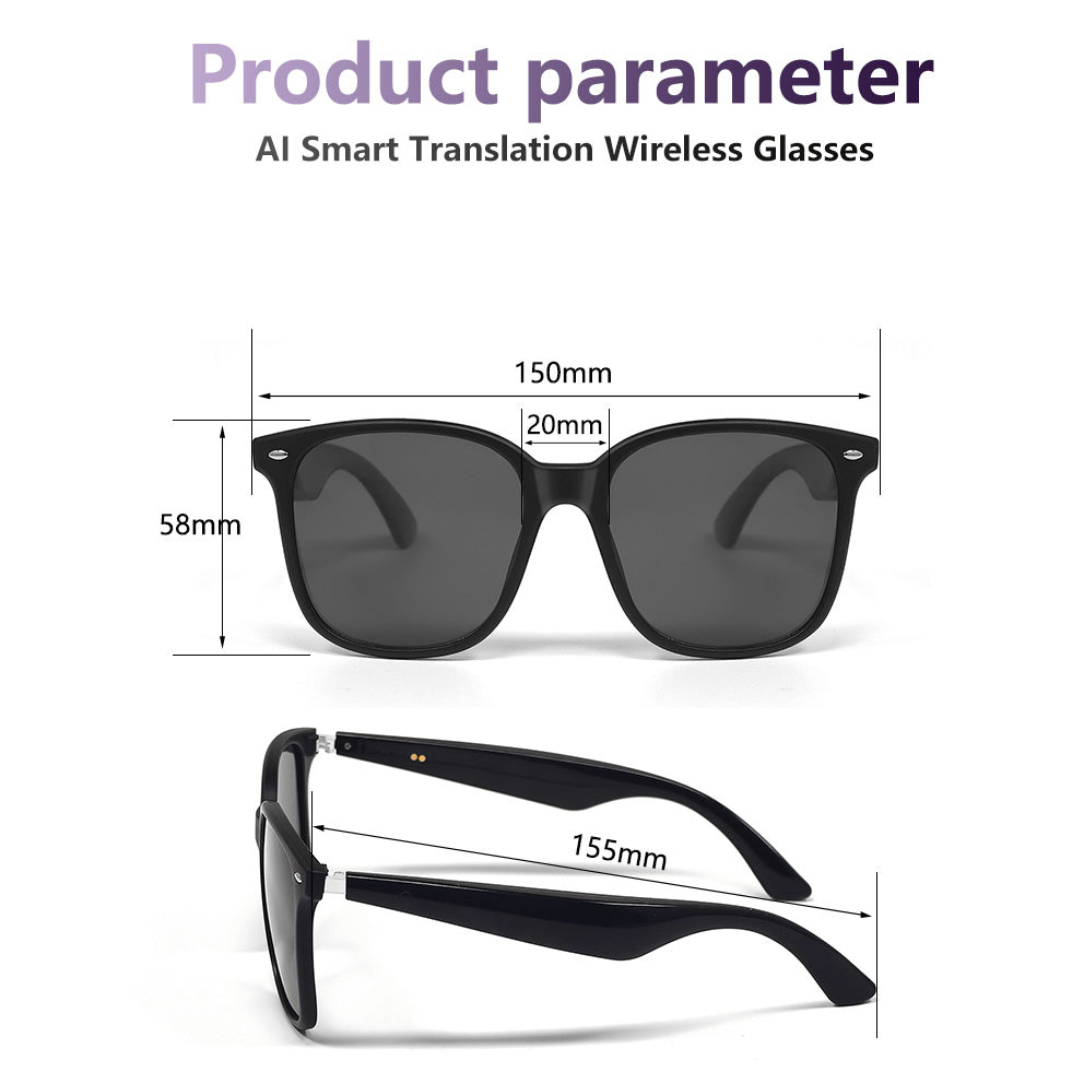 AuraLens White Polarized Bluetooth Glasses