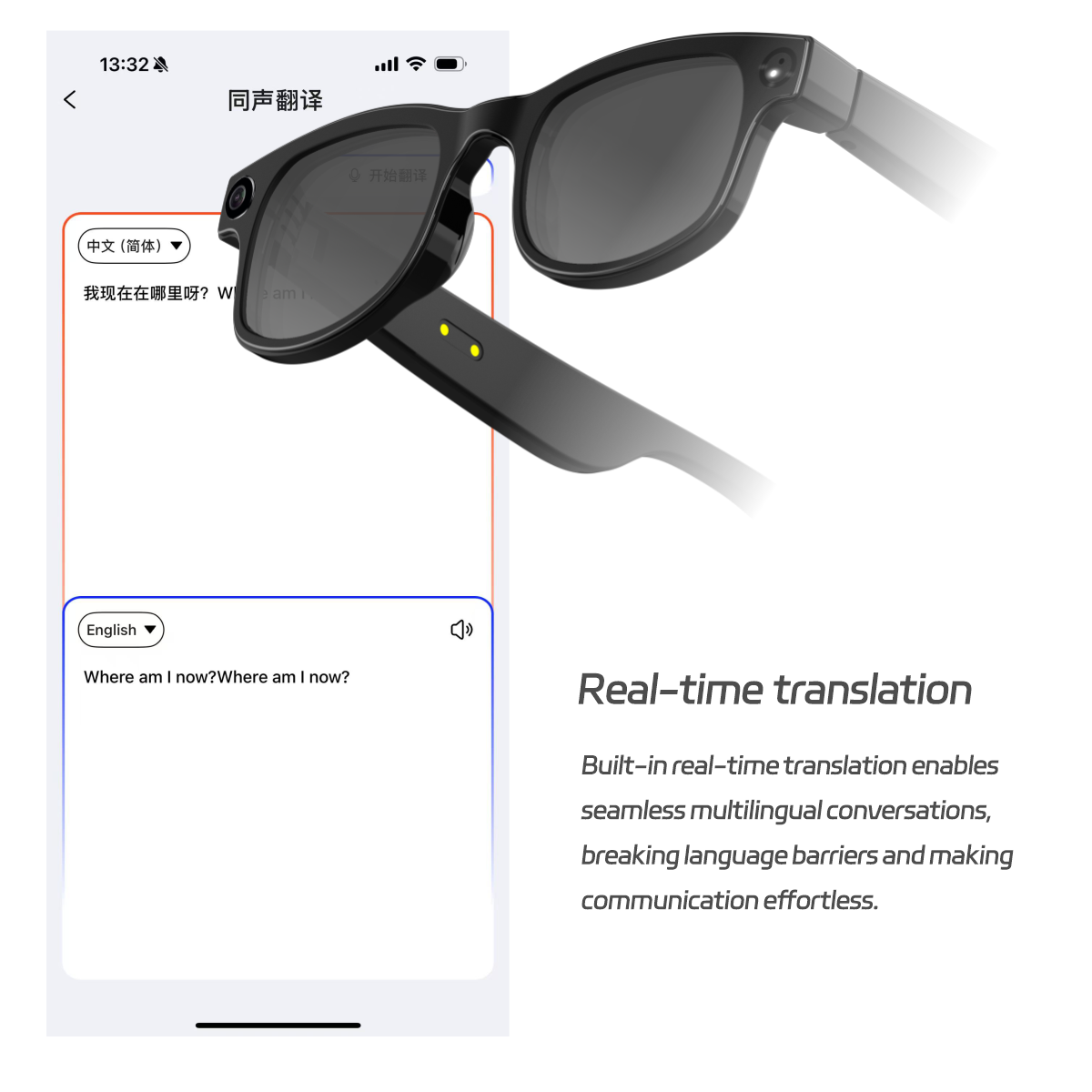 Koepovk 500w Camera Glasses Smart Video Sunglasses