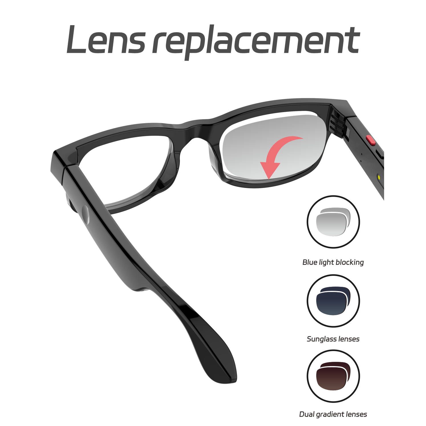 Koepovk 500w Camera Glasses Smart Video Sunglasses