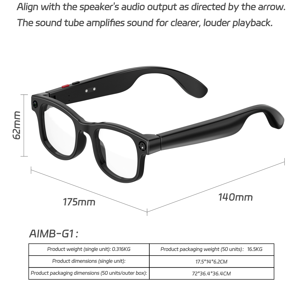 Koepovk 500w Camera Glasses Smart Video Sunglasses