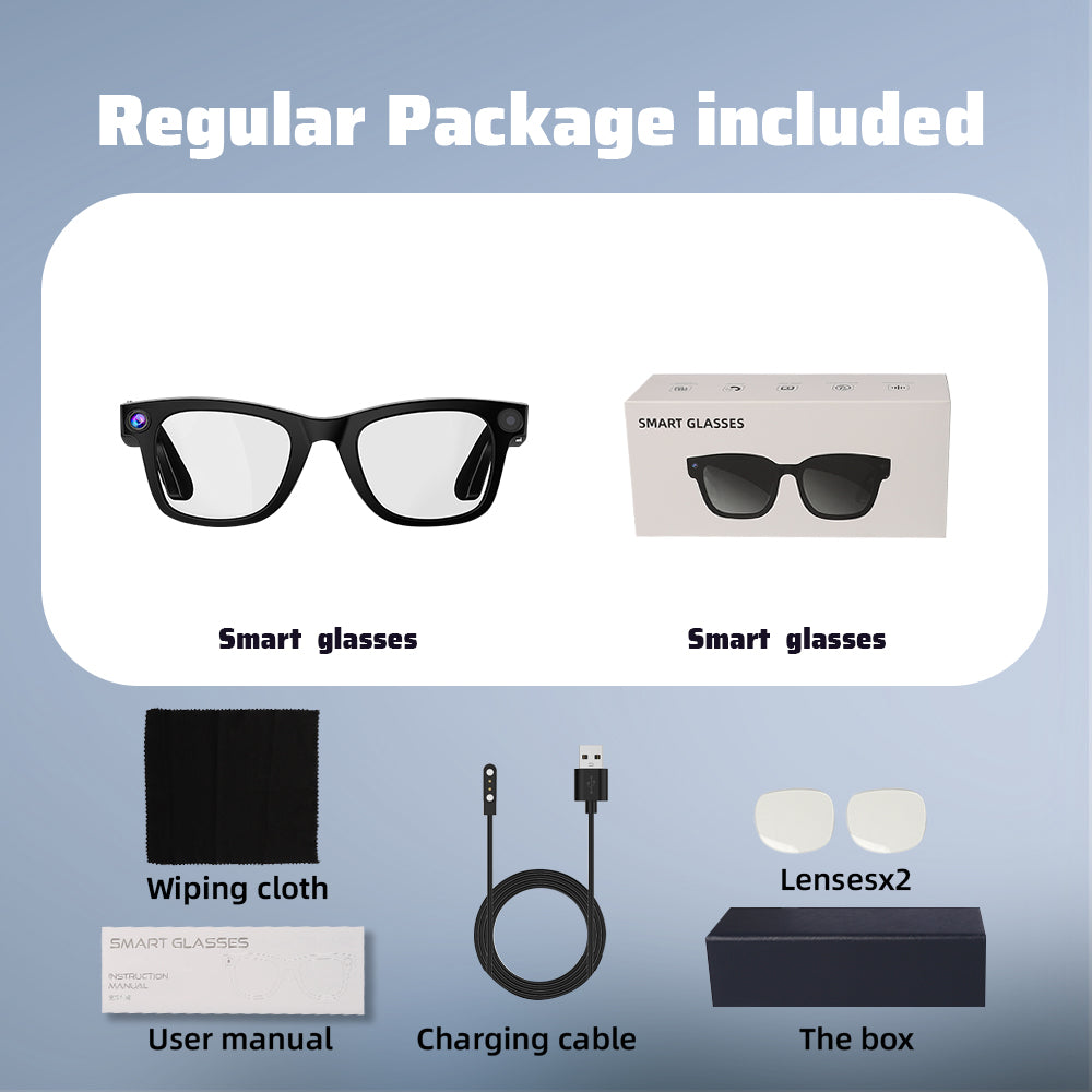 Koepovk 800W Camera Glasses Smart Video Sunglasses