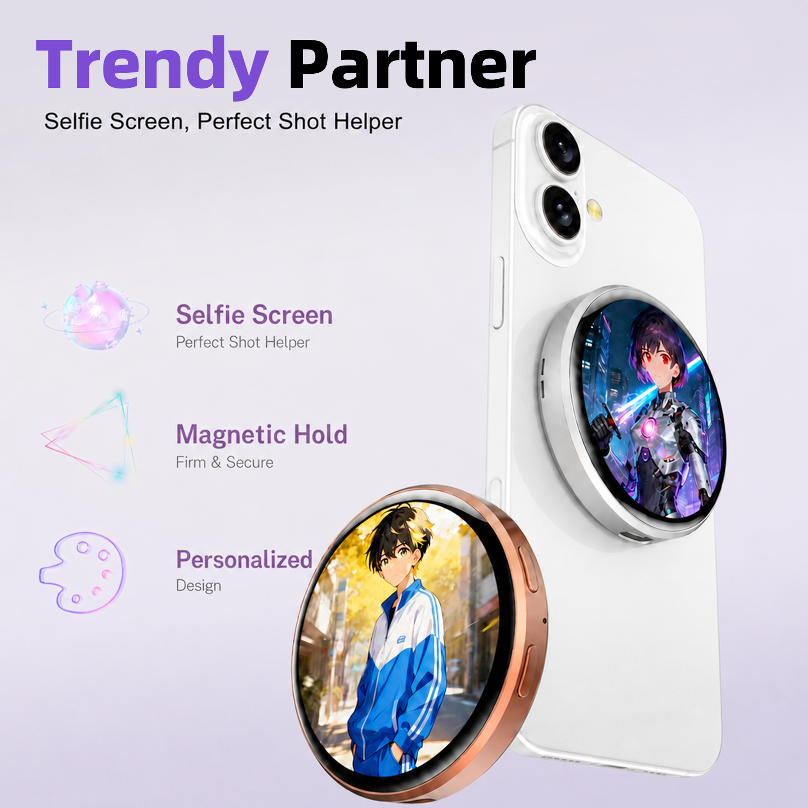 Magnetic Smart Badge – Custom LED Display & Bluetooth 6.0 Remote Control