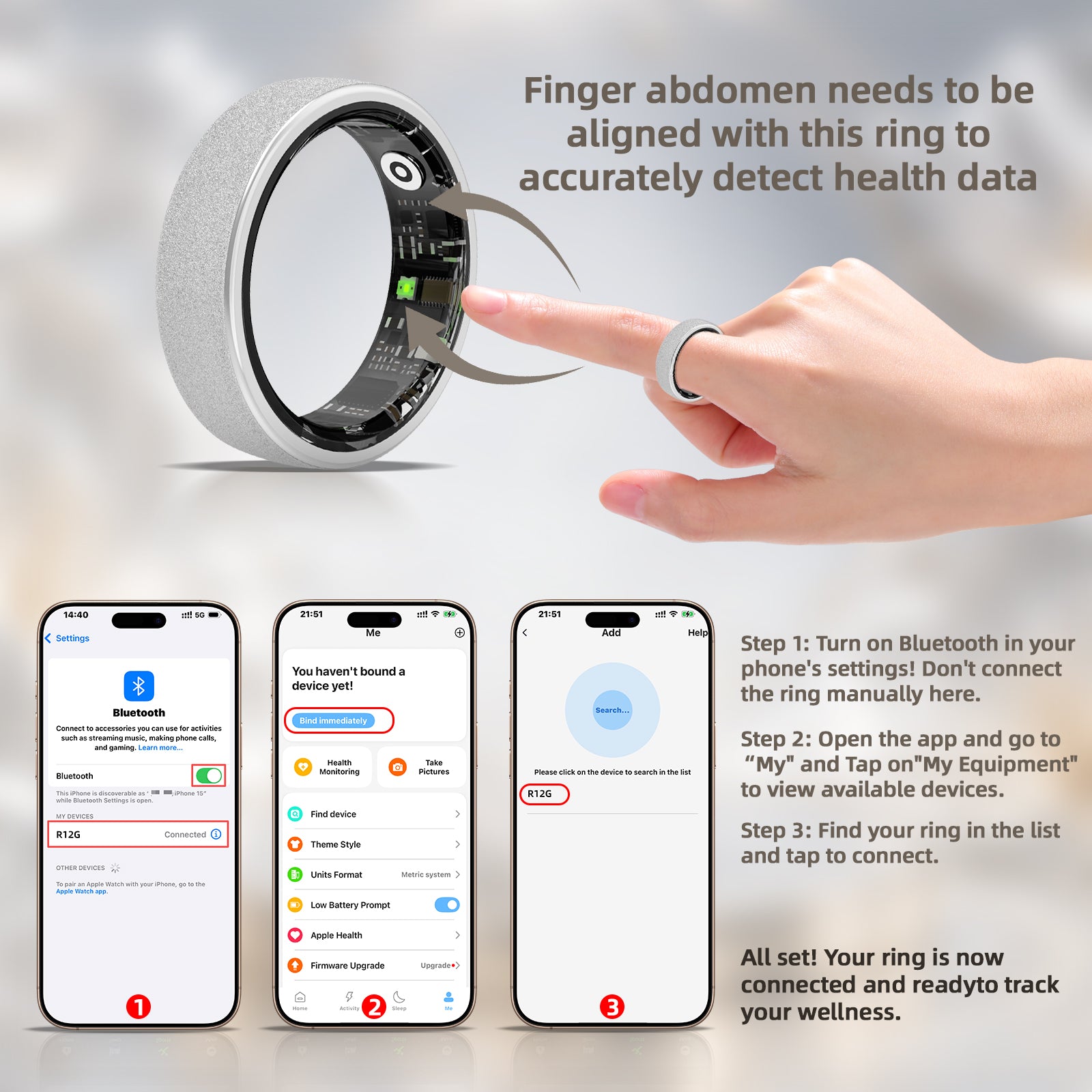 Couple Smart Ring – Love Signal & Health Tracking Ring