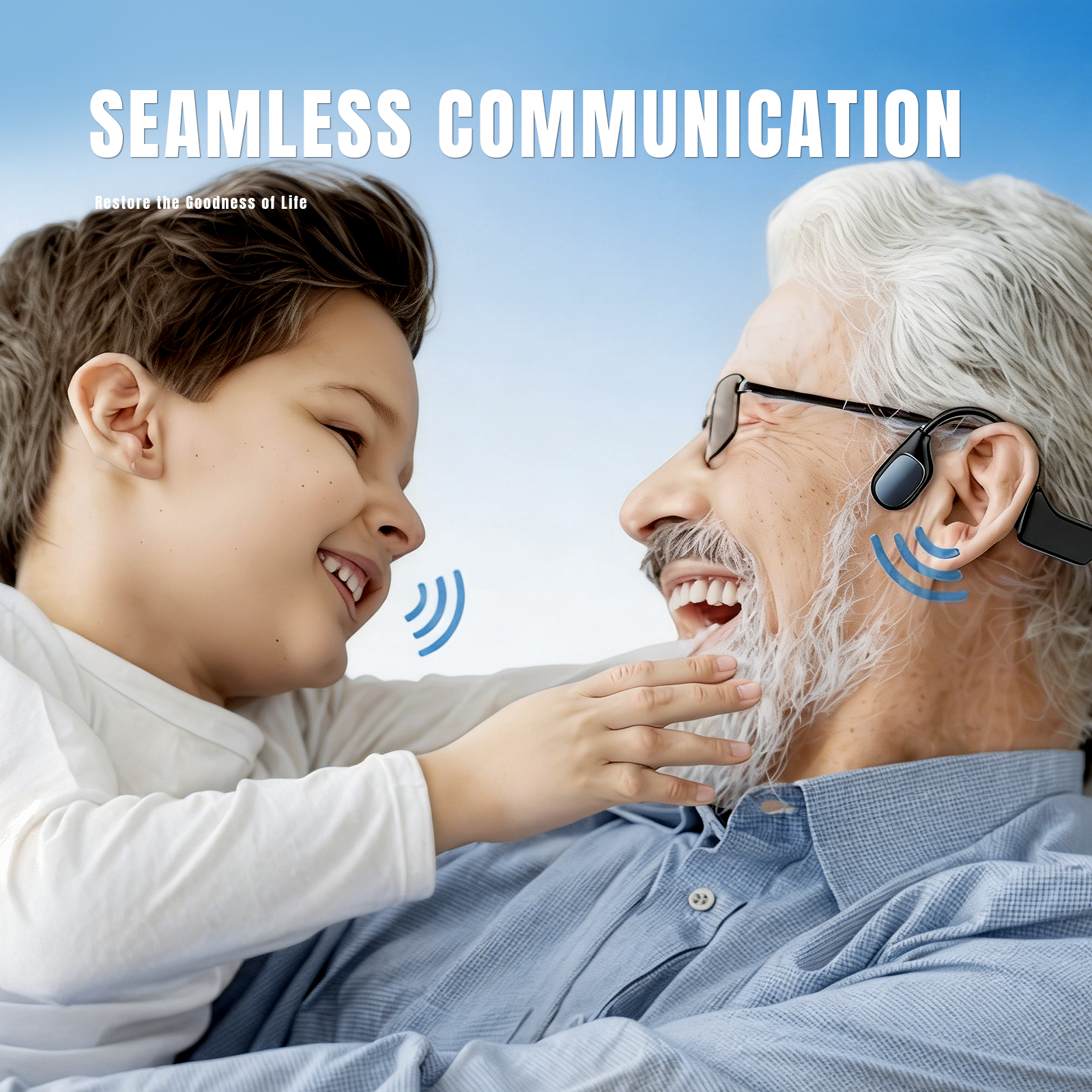 Bone-conduction Bluetooth hearing aid