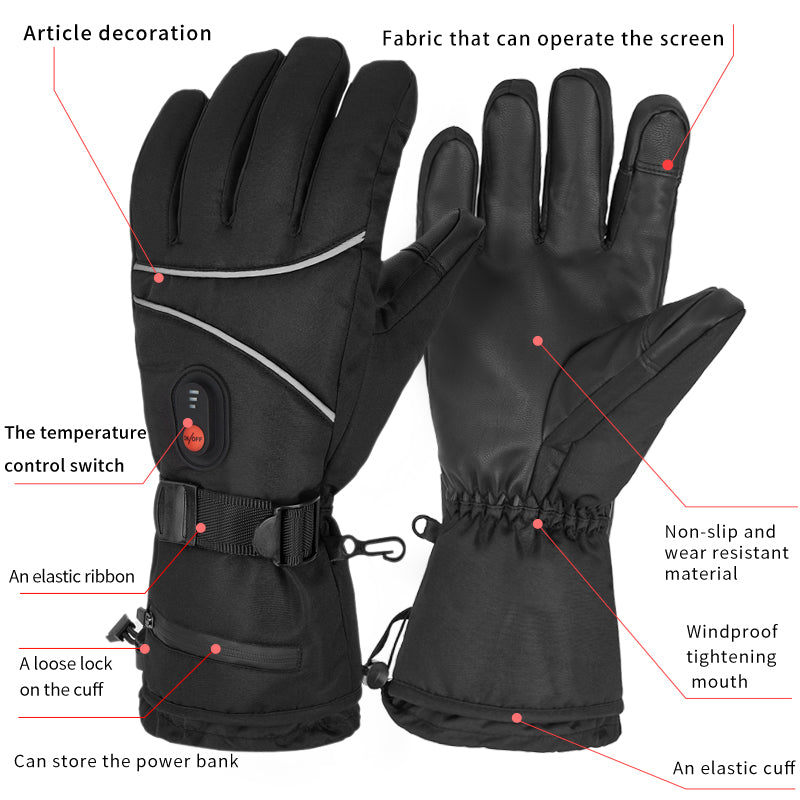 Heated Gloves – 7.4V Rechargeable, Waterproof, Touchscreen