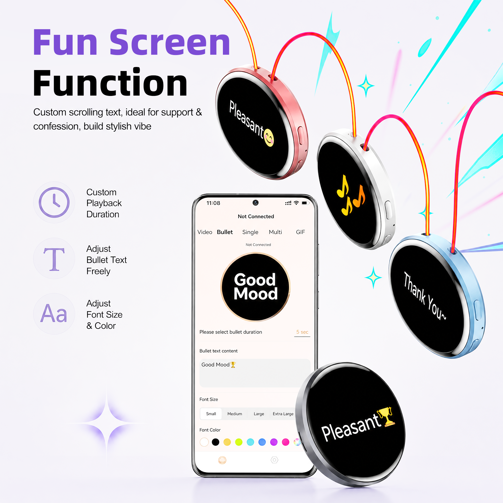Magnetic Smart Badge – Custom LED Display & Bluetooth 6.0 Remote Control
