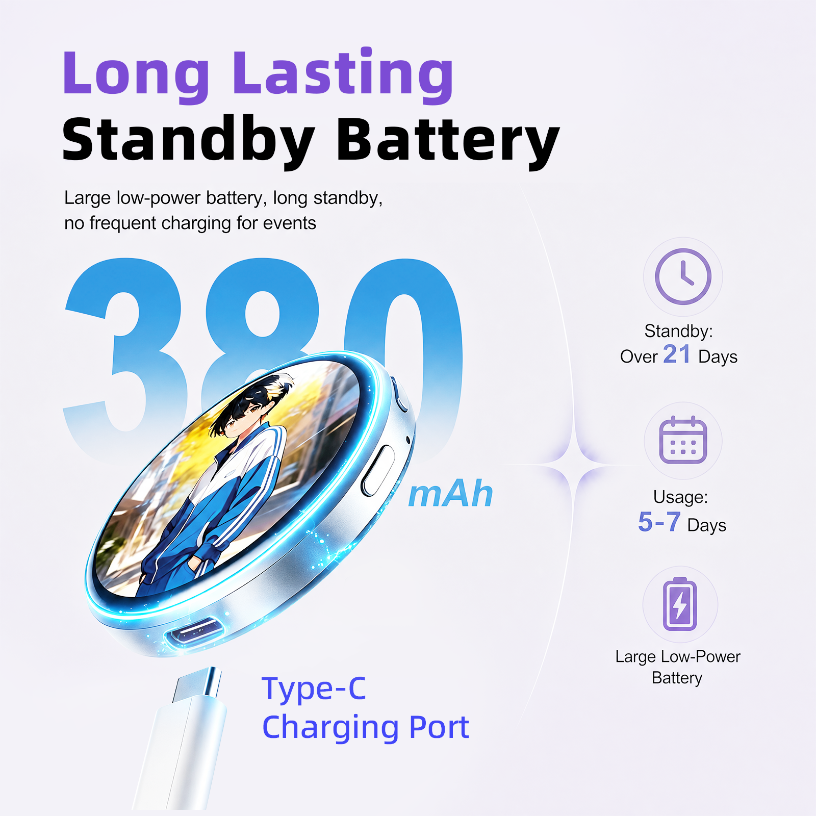 Magnetic Smart Badge – Custom LED Display & Bluetooth 6.0 Remote Control