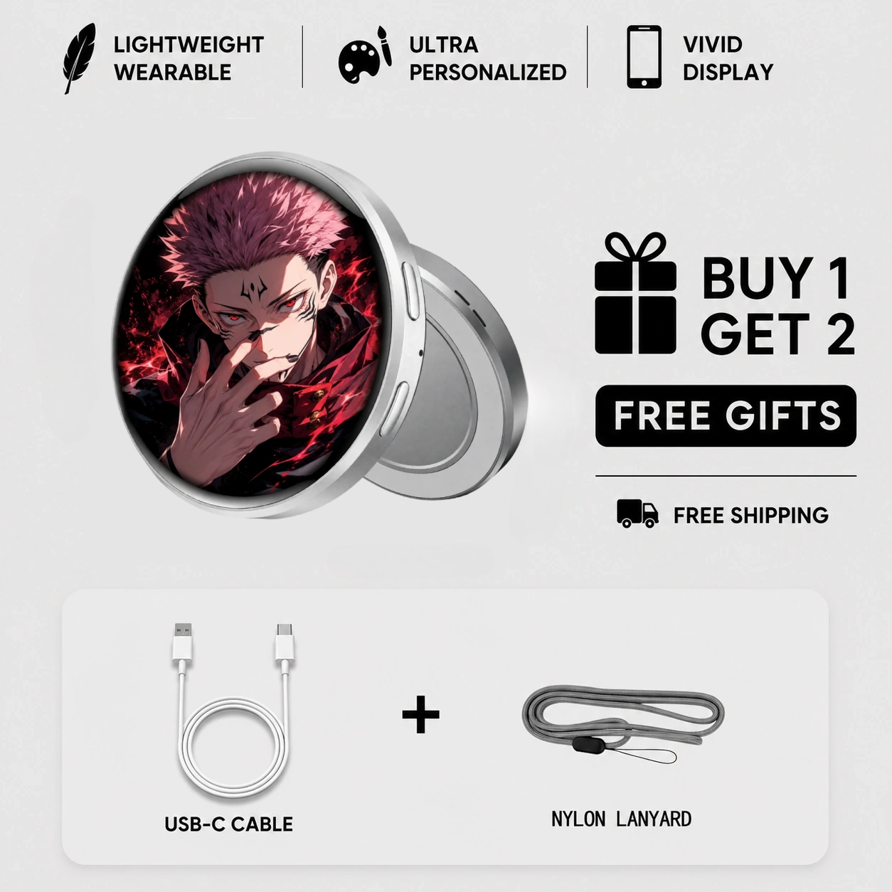 Magnetic Smart Badge – Custom LED Display & Bluetooth 6.0 Remote Control