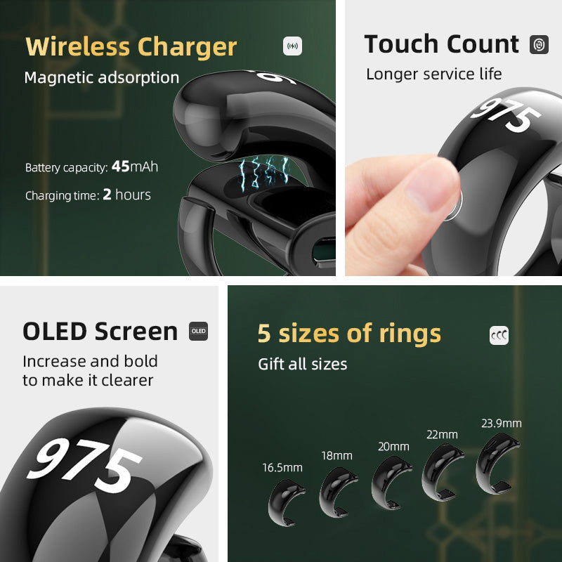 Koepovk Muslim Tasbih Zikr Smart Ring Five in One