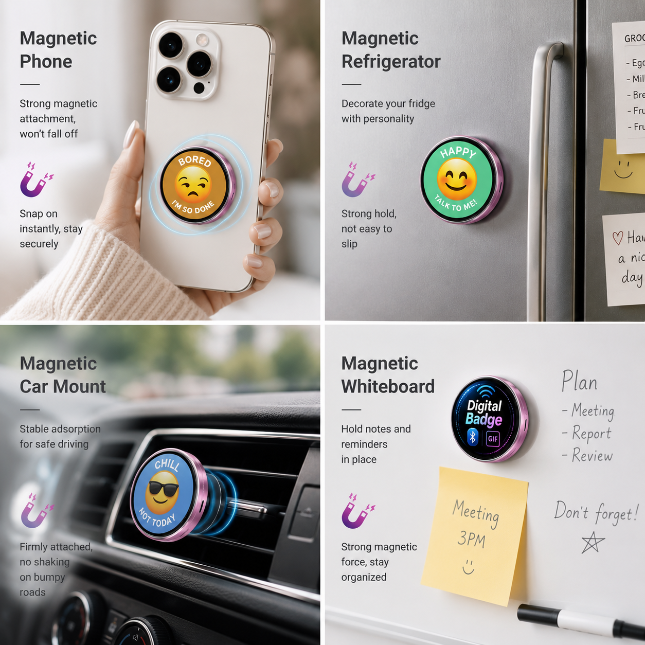 Magnetic Electronic Display Badge